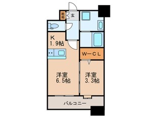 エンクレスト博多駅東Ⅱ（207）の物件間取画像